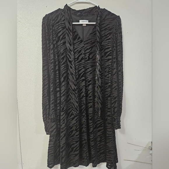 Calvin Klein Dresses & Skirts - Calvin Klein Black Zebra Striped Dress!